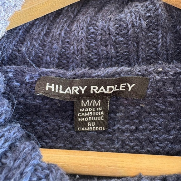 Hilary Radley Blue Turtleneck Sweater | Size Medium - Picture 3 of 3